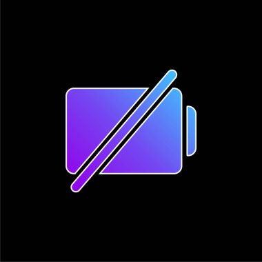 Kesik mavi eğimli vektör simgesi olan pil