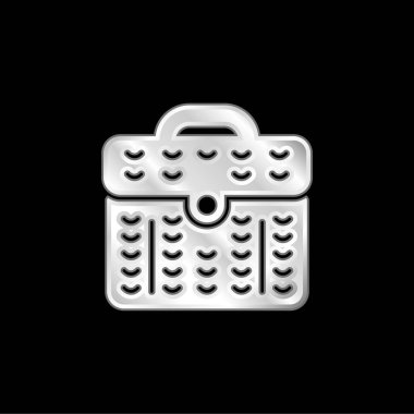 Sepet gümüş kaplama metalik simge