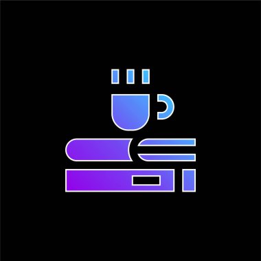 Kitap mavi gradyan vektör simgesi