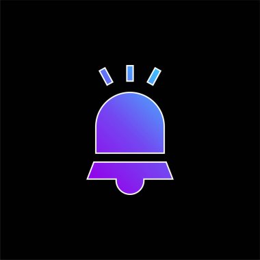 Alarm mavi gradyan vektör simgesi