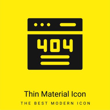404 minimal bright yellow material icon clipart