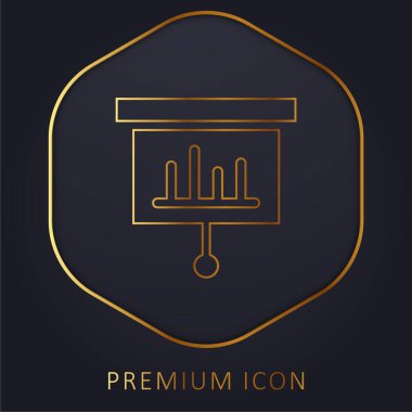 Çubuk Çizelgesi Altın Çizgi prim logosu veya simgesi