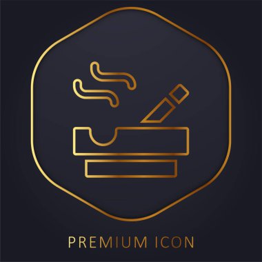 Küllük altın çizgi premium logo veya simge