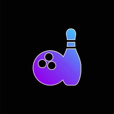 Bowling mavi gradyan vektör simgesi