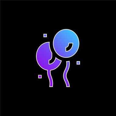 Balonlar mavi gradyan vektör simgesi