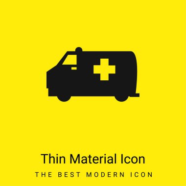 Ambulans en düşük düzeyde parlak sarı malzeme simgesi