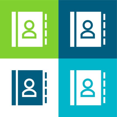 Gündem Düz 4 Renk en küçük simge kümesi