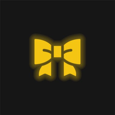 Baş sarı parlak neon simgesi