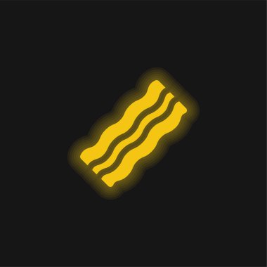 Pastırma sarısı parlak neon simgesi