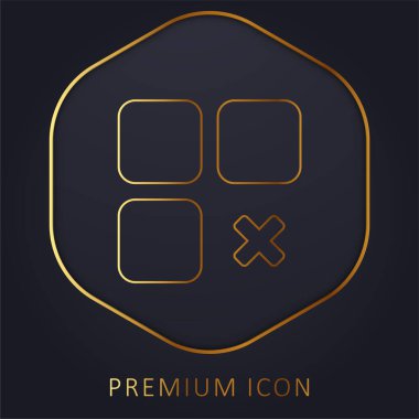 App golden line premium logo or icon clipart