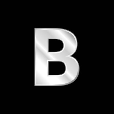 Kalın gümüş kaplama metalik simge