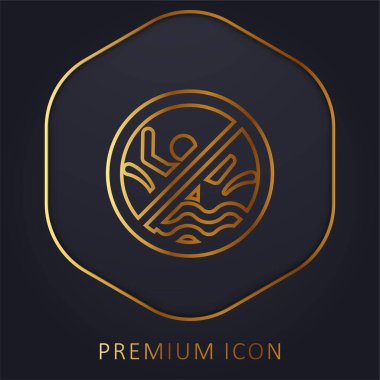 Altın çizgi premium logosu ya da simgesi bombalanıyor