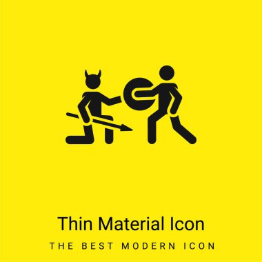 Battle minimal bright yellow material icon clipart