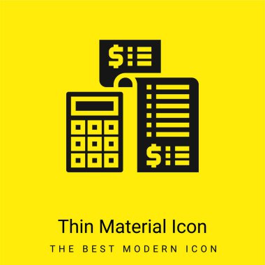 Accounting minimal bright yellow material icon clipart