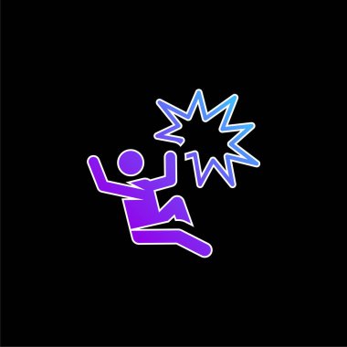 Kaza mavi gradyan vektör simgesi