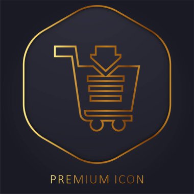 Cart 'a Altın Satır prim logosu ya da simgesi ekle