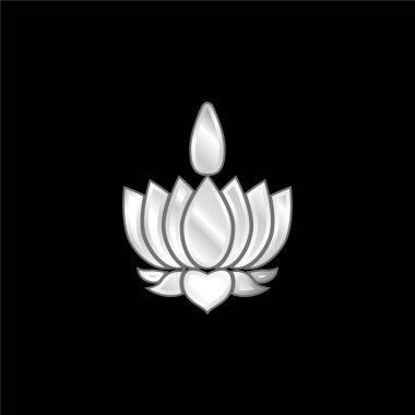 Ayyavazhi gümüş kaplama metalik simge