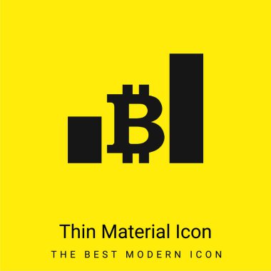 Bitcoin Çubukları Yükselen Paranın Grafiği Asgari Parlak Sarı Madde simgesi