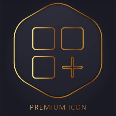 Altın çizgi premium logo veya simge ekle