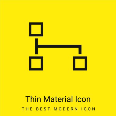 Karelerin Blok Şeması Asgari parlak sarı malzeme simgesi