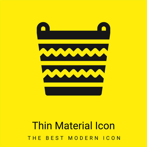 Basket minimal bright yellow material icon
