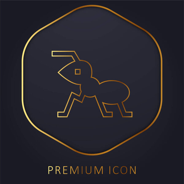 Ant golden line premium logo or icon