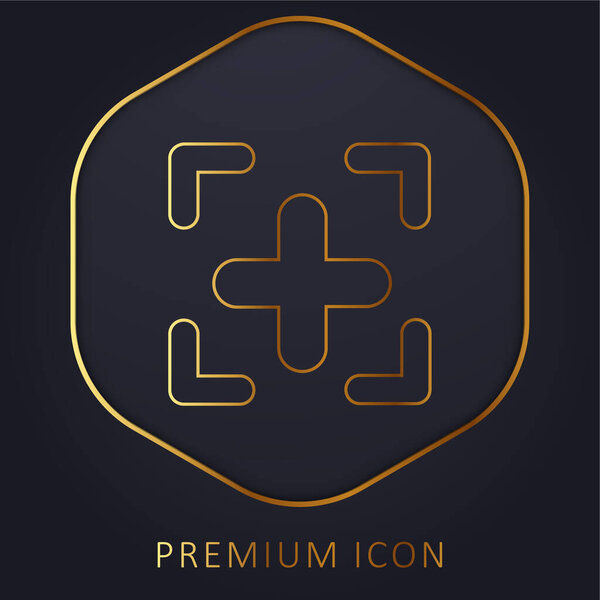 Add Icon golden line premium logo or icon