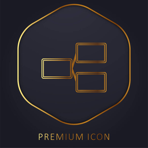 Логотип или иконка золотой линии Branch Elements