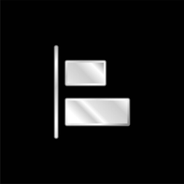 Выровнять серебряную иконку слева