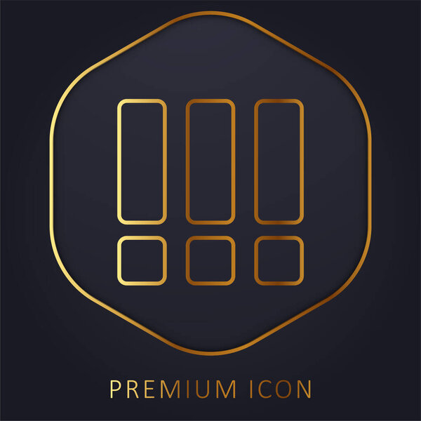 Bars golden line premium logo or icon