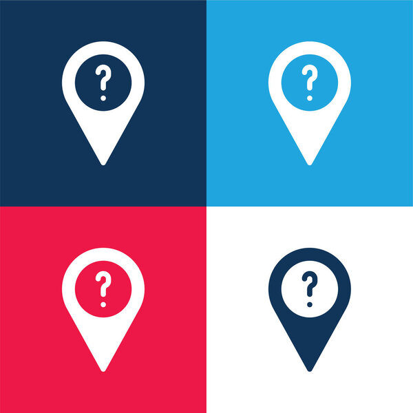 Спросите синий и красный четыре цвета минимальный набор значков