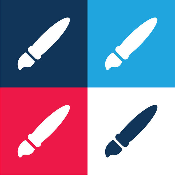 Artist Tool синий и красный четыре цвета минимальный набор значков