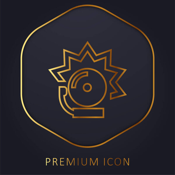Знак тревоги Золотая линия премиум логотип или значок
