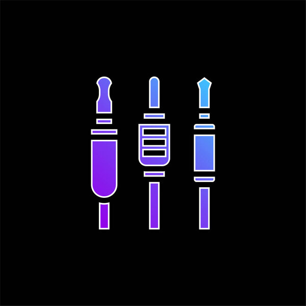Audio Jack blue gradient vector icon