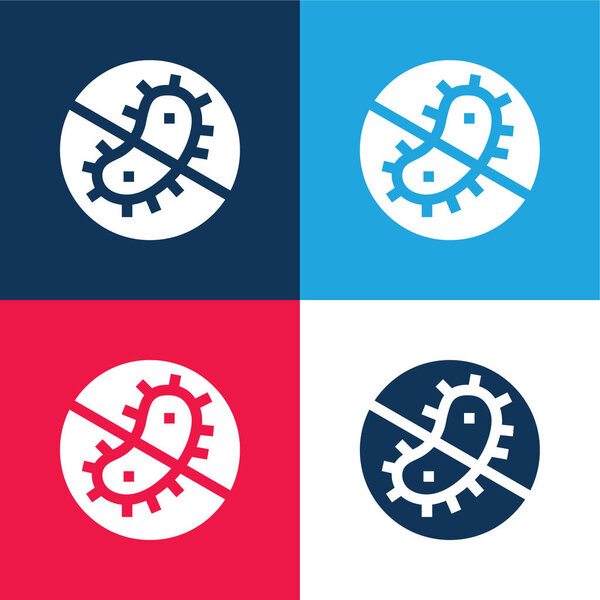 Красно-синий и синий цвета минимальный набор значков