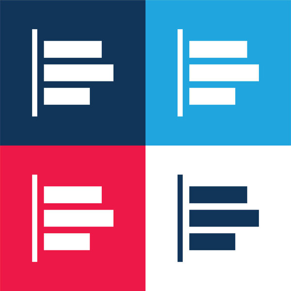 Выровнять левый синий и красный четыре цвета минимальный набор значков