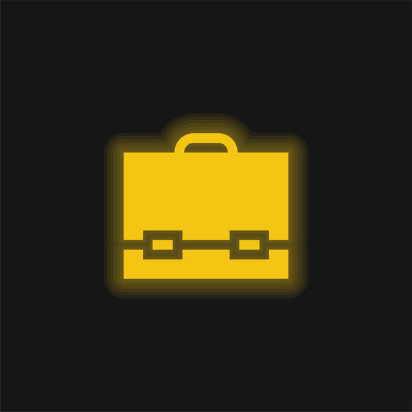 Желтый светящийся неоновый значок