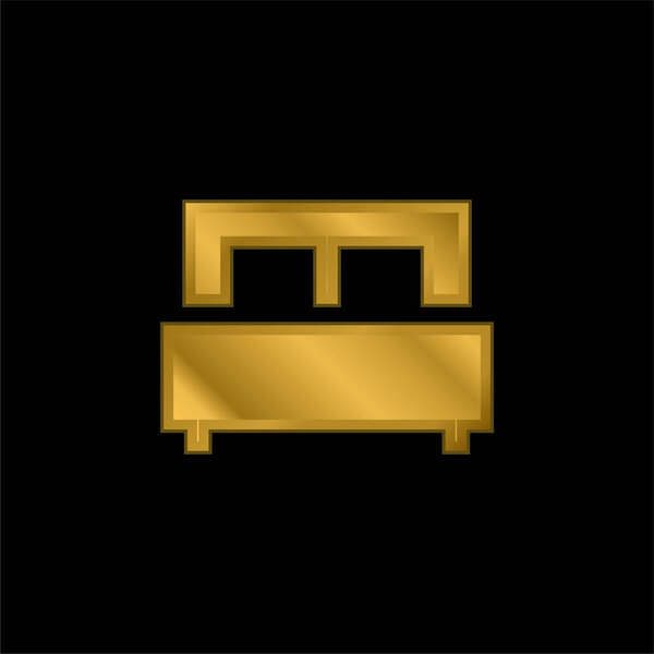 Позолоченная металлическая икона или вектор логотипа