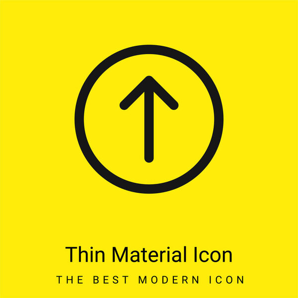 Arrow Up minimal bright yellow material icon