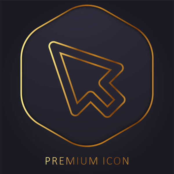 Arrow golden line premium logo or icon