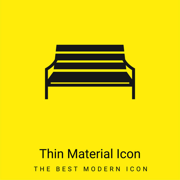 Bench minimal bright yellow material icon