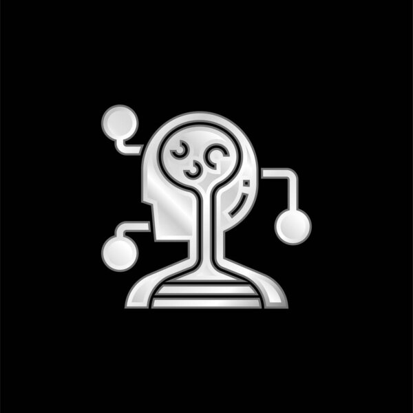 Серебристый металлический значок