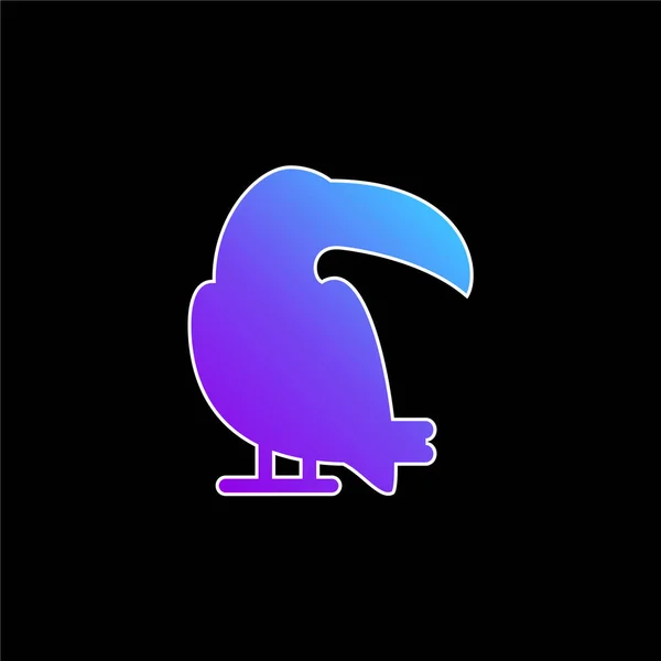 Big Toucan Μπλε Διάνυσμα Κλίση Εικονίδιο — Διανυσματικό Αρχείο