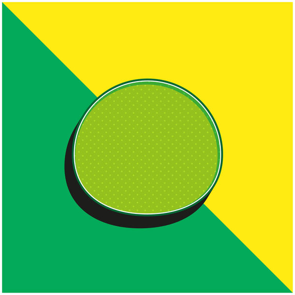 Black Oval Green and yellow modern 3d vector icon logo