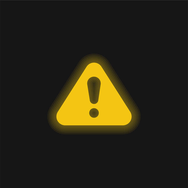 Тревога желтого светящегося неона