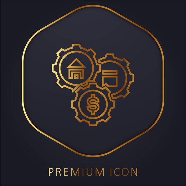 Assets golden line premium logo or icon