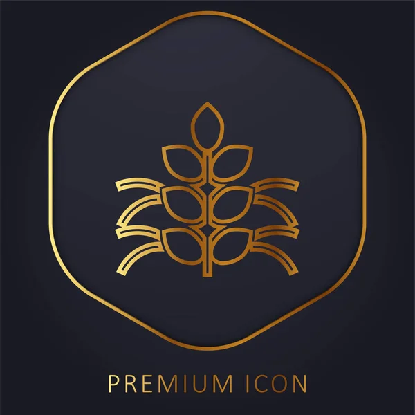 Agronomie Ligne Logo Premium Icône — Image vectorielle