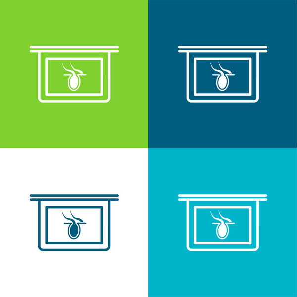 Часть тела X Ray Internal Vision Плоский четырехцветный минимальный набор значков