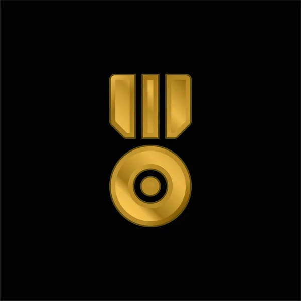 Achievement Gold Plated Metalic Icon — 스톡 벡터