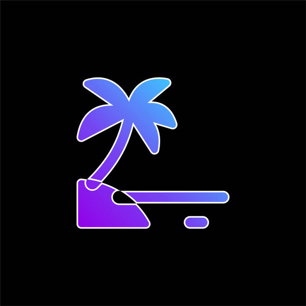 Иконка пляжного синего градиента